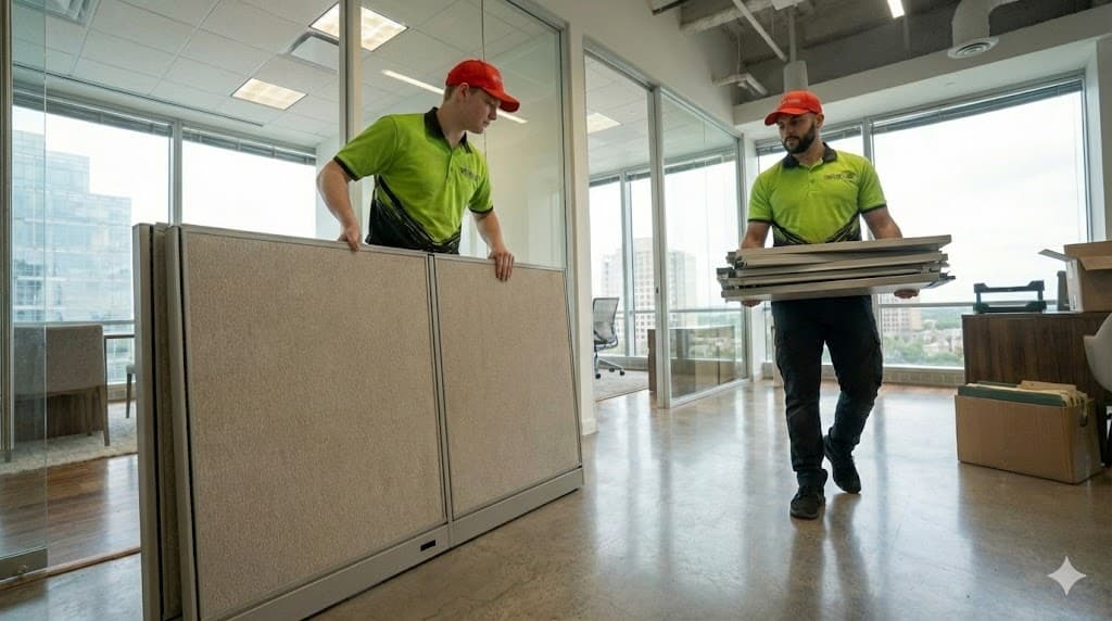 Cubicle walls broken down